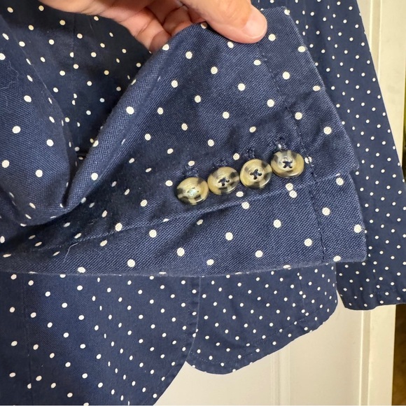 Boden Navy Polka Dot Preppy Lined Blazer size‎ 6 R - Picture 7 of 15